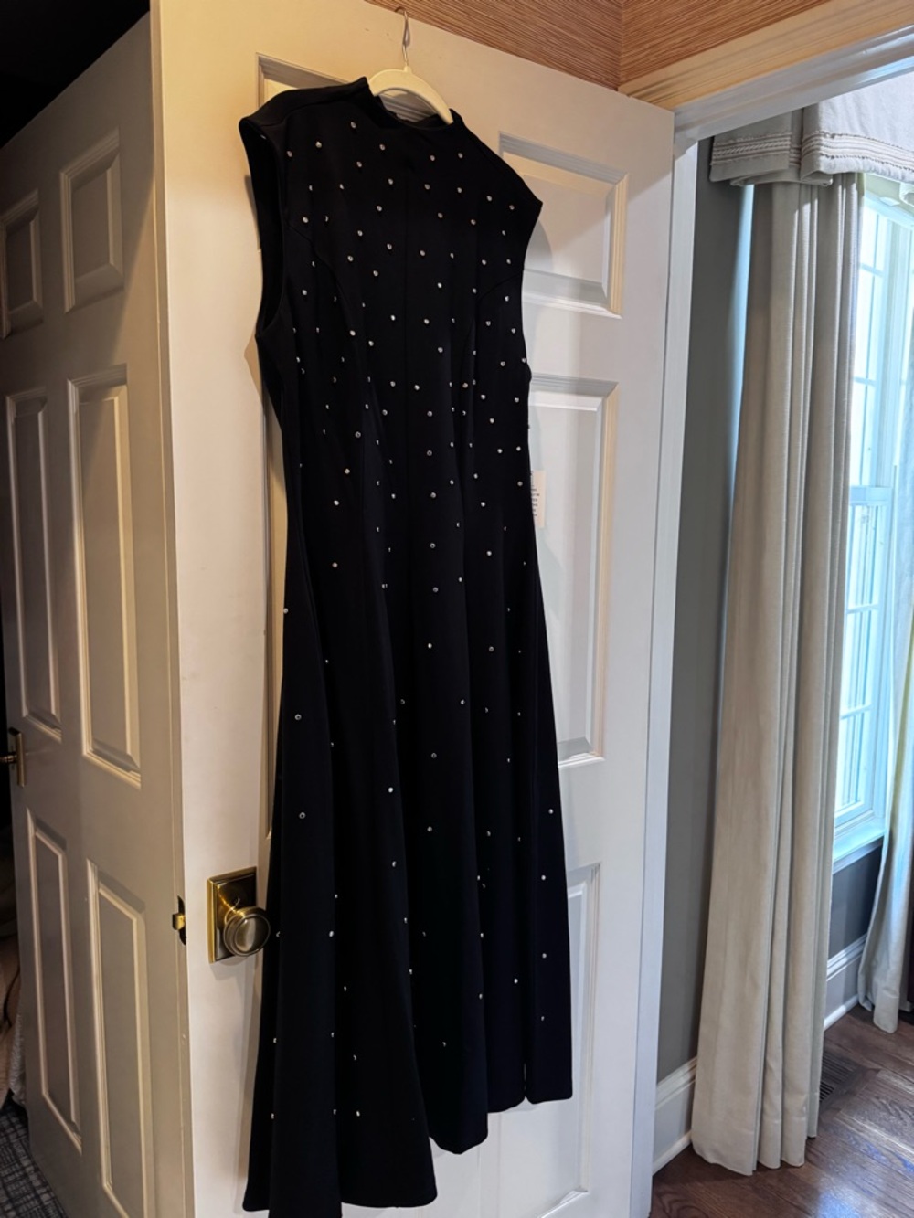 Eloquii Black Maxi Dress with Silver Studs